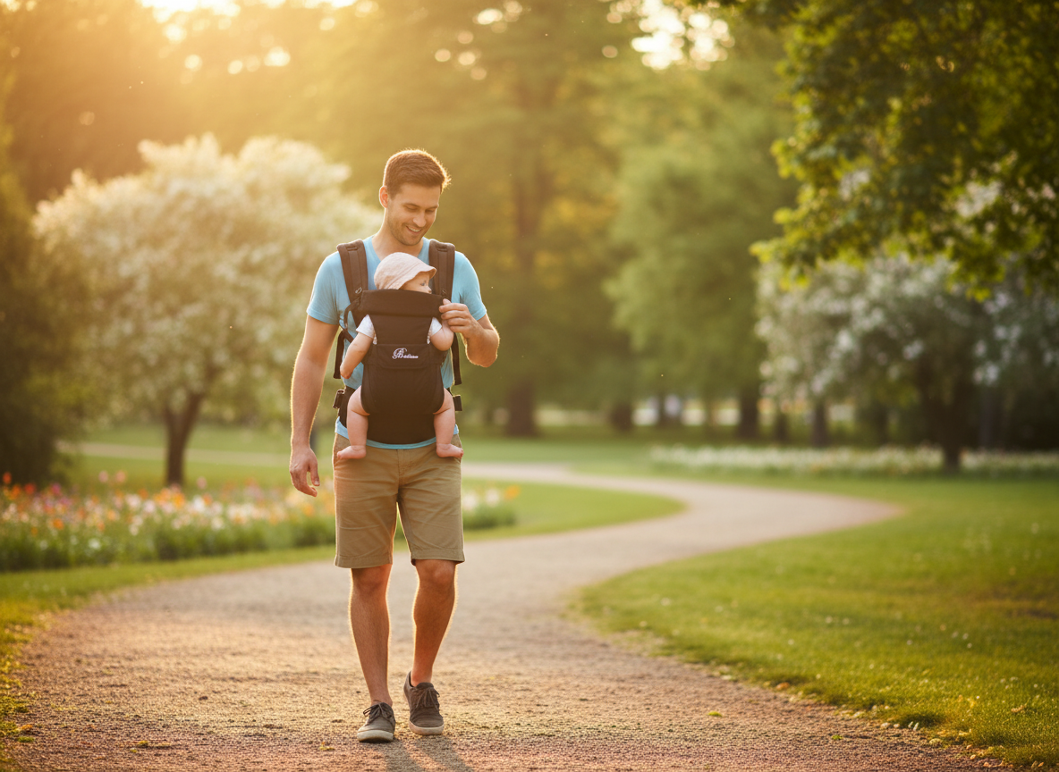 Porte-bébé ergonomique 4-en-1 – Confort & maintien de 0 à 36 mois
