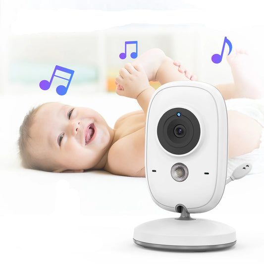 Moniteur Vidéo Bébé Sans Fil – Vision Nocturne, Température & Berceuses