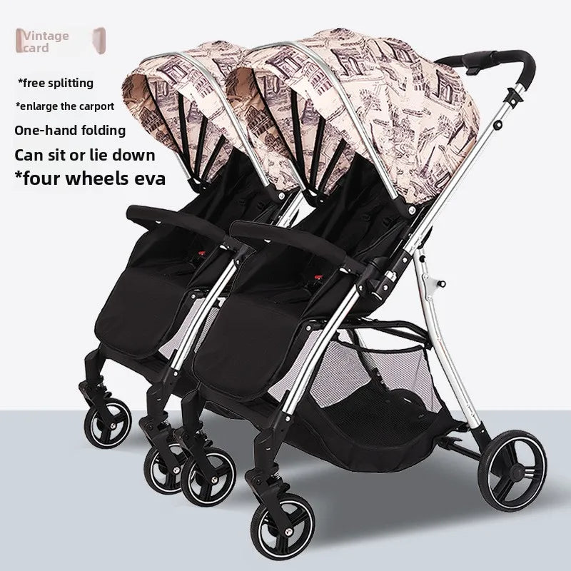 Poussette jumeaux premium