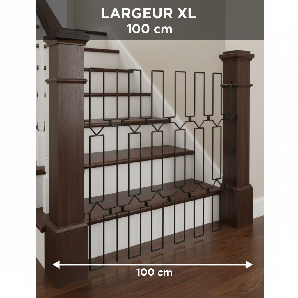 Barrière Rétractable en Métal pour Chien & Chat – Escaliers & Portes