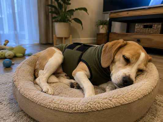 Gilet Anti-Stress pour Chien — Apaisement Naturel pour Orages & Feux d'Artifice