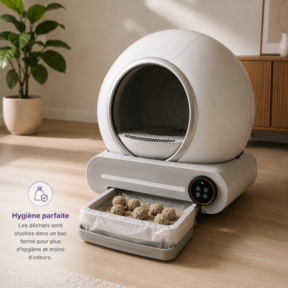Litière Automatique Autonettoyante pour Chat – Propre Sans Effort