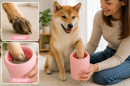 Gobelet Nettoyant pour Pattes de Chien – Silicone Doux, portable
