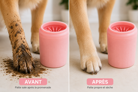 Gobelet Nettoyant pour Pattes de Chien – Silicone Doux, portable