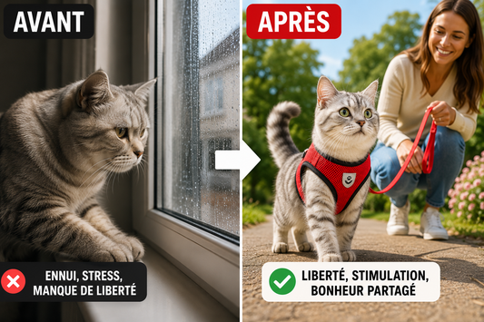 Harnais & Laisse pour Chat – Sortez Enfin Votre Félin en Toute Sécurité