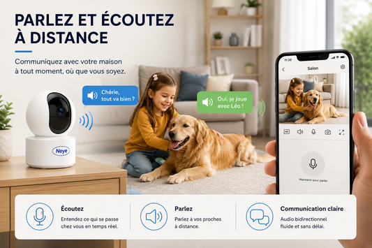 Caméra de Surveillance WiFi 360° – Suivi Intelligent & Vision Nocturne