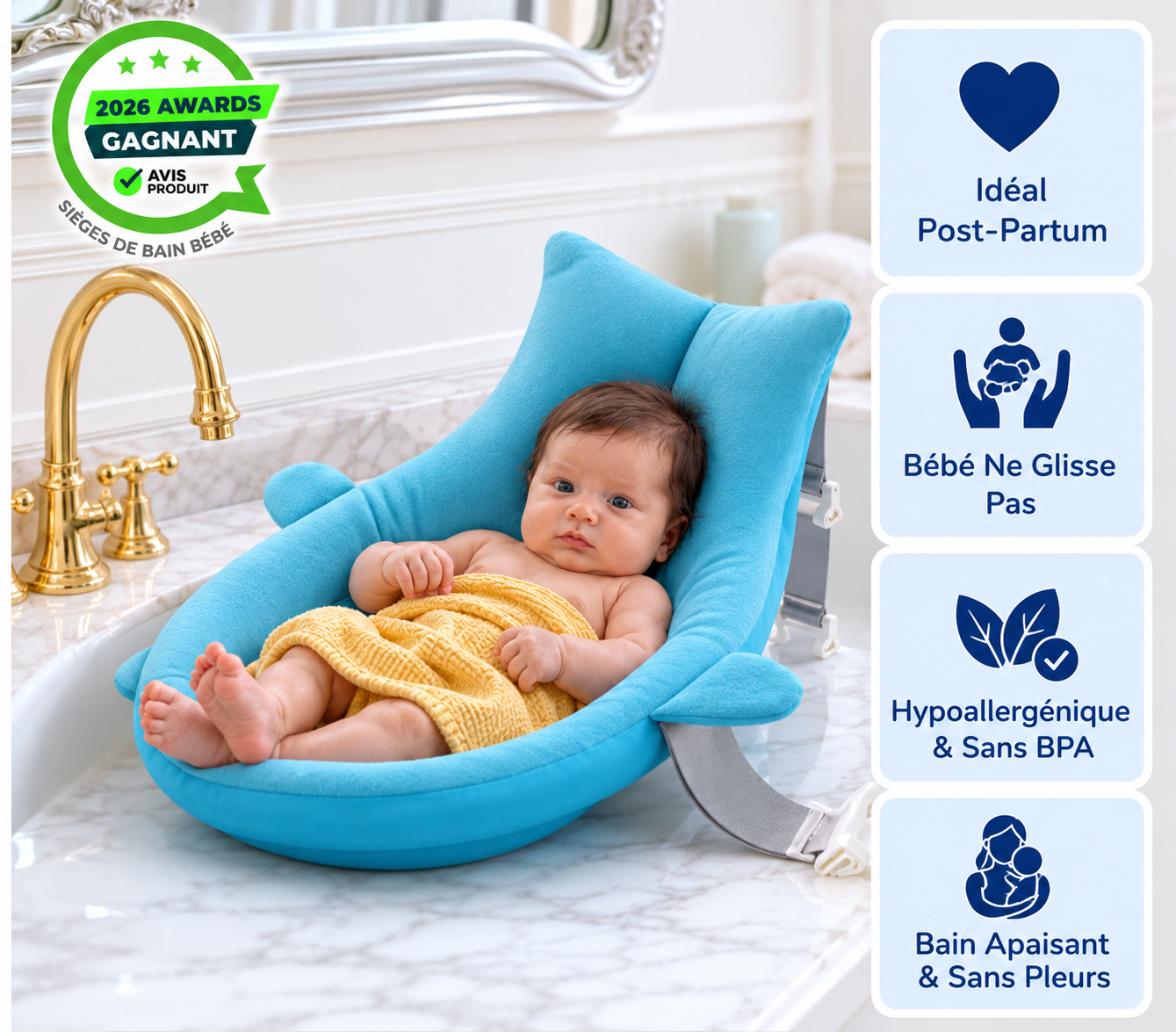 Cocon de Bain Bébé – Confort & Douceur dès la Naissance