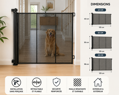 Barrière Rétractable de Sécurité pour Chien