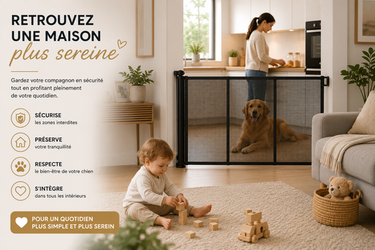 Barrière Rétractable de Sécurité pour Chien