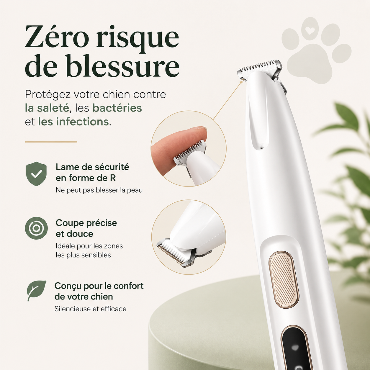 Tondeuse à Pattes – Coupe Douce & Silencieuse pour Chien et Chat