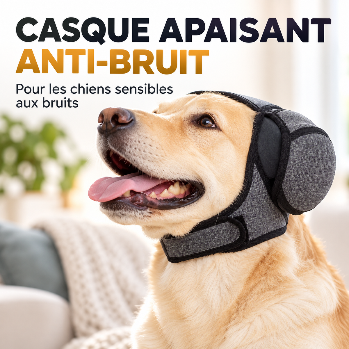 Casque Anti-Bruit pour Chien – Stress & Anxiété