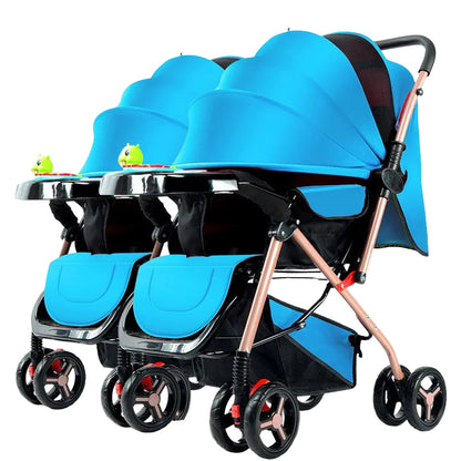 Poussette double – Compacte, pliable & légère