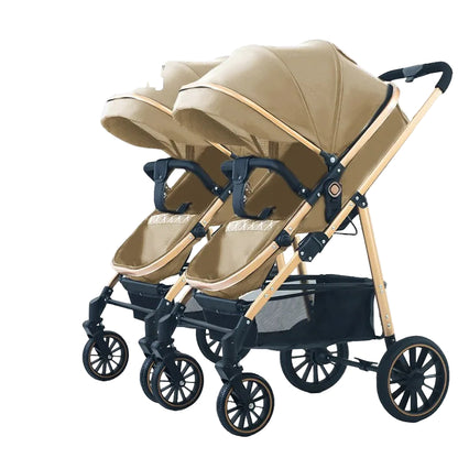 Poussette double – Compacte, pliable & légère