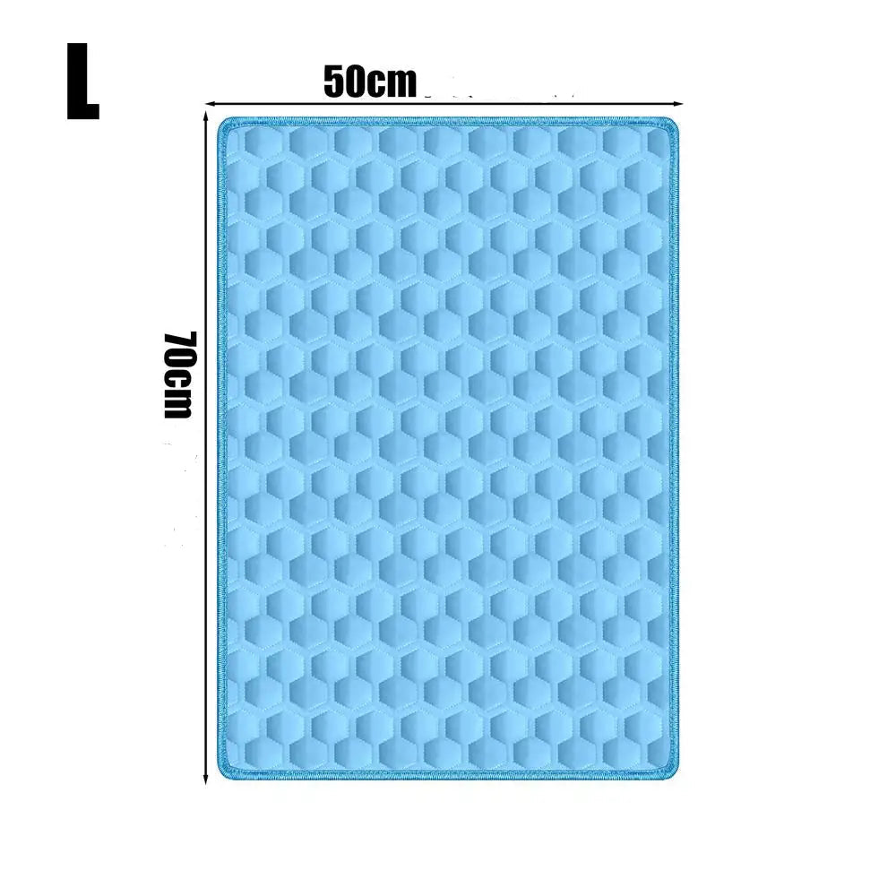 Tapis Rafraîchissant Chien & Chat — Soie Glacée, Antidérapant, Lavable