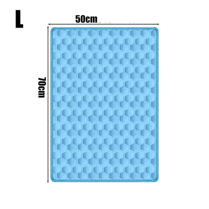 Tapis Rafraîchissant Chien & Chat — Soie Glacée, Antidérapant, Lavable