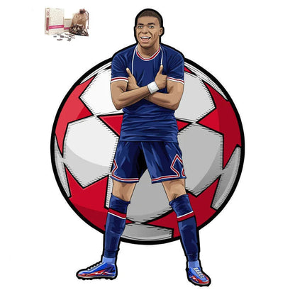Puzzle en Bois Joueur de Football – Cadeau pour Fan de Foot