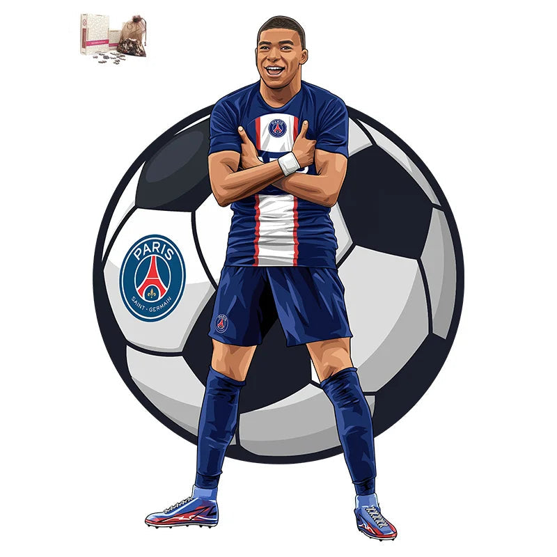 Puzzle en Bois Joueur de Football – Cadeau pour Fan de Foot