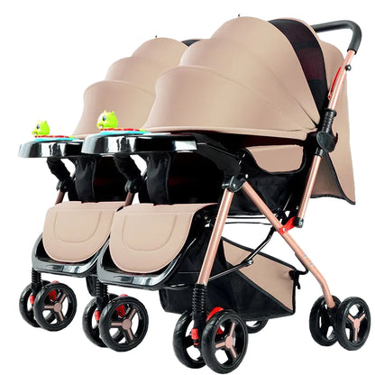 Poussette double – Compacte, pliable & légère