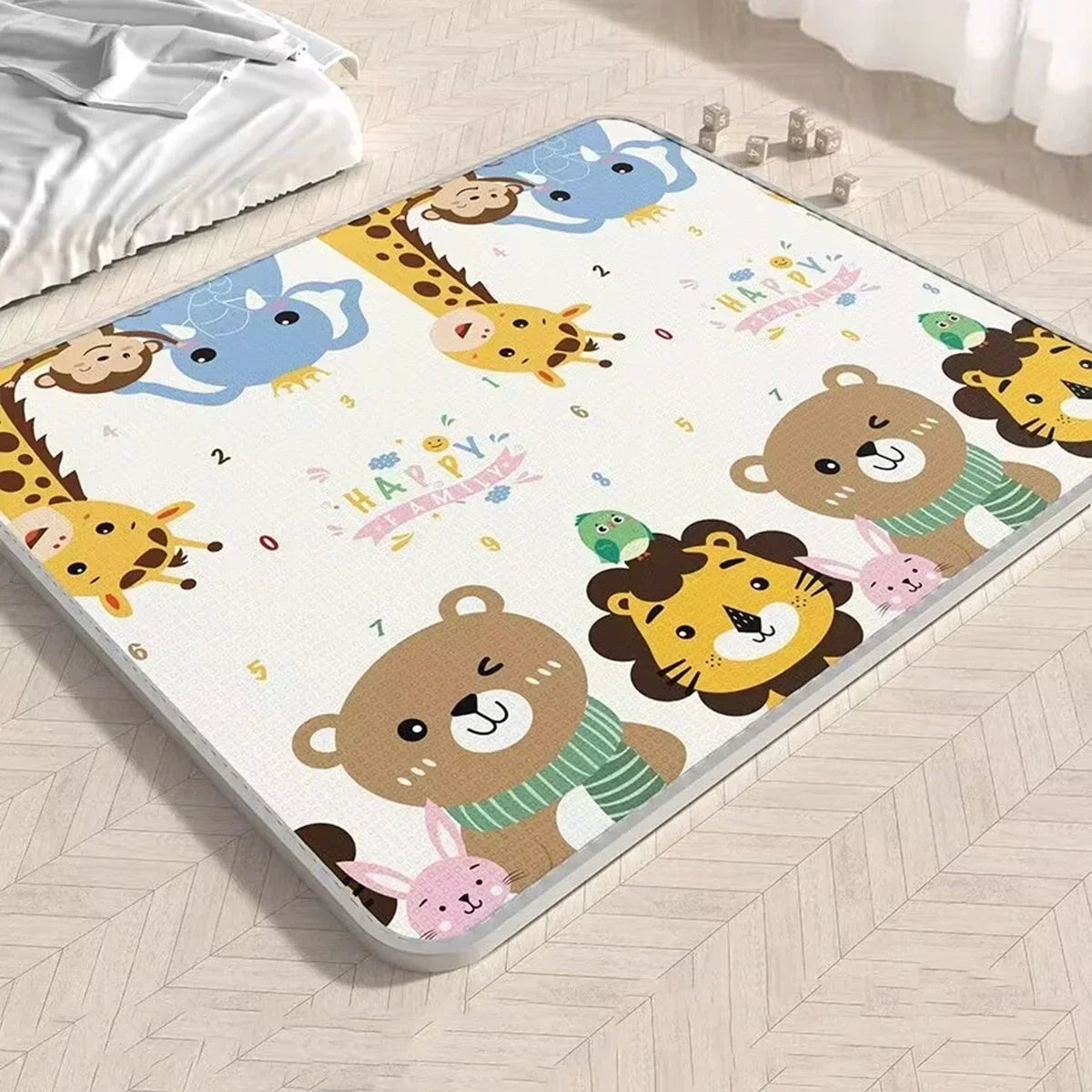 Tapis de jeu bébé pliable – Épais, doux et anti-chocs