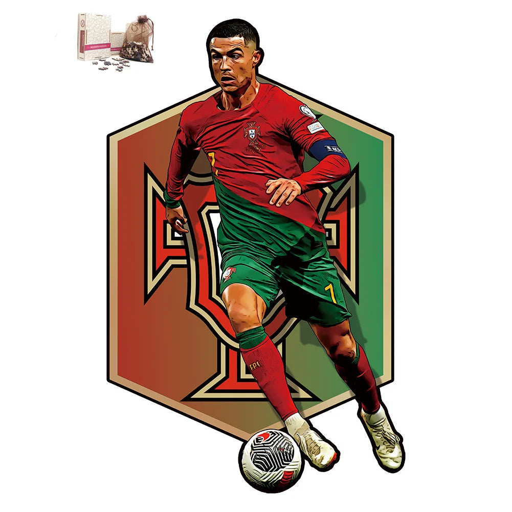 Puzzle en Bois Joueur de Football – Cadeau pour Fan de Foot