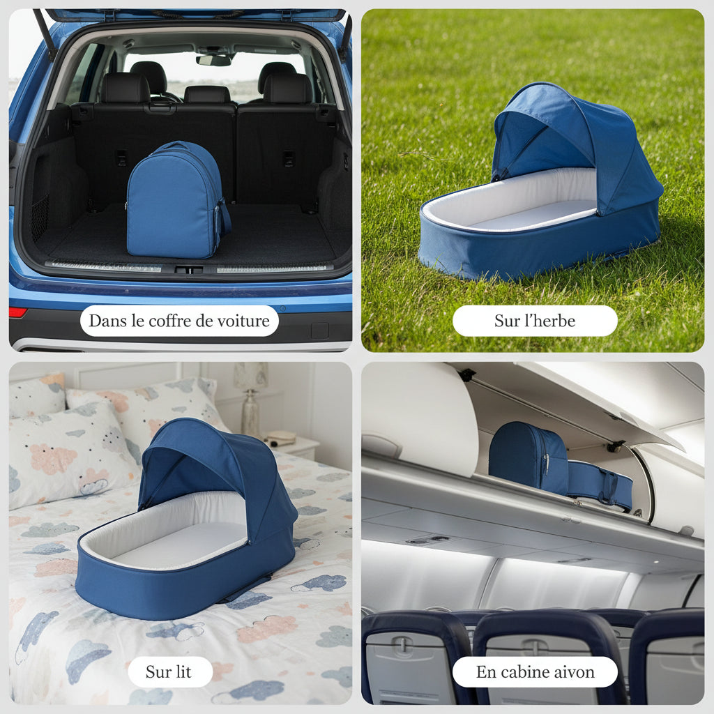 Berceau Portable Bébé – S'emporte Partout, S'installe en 10 Secondes