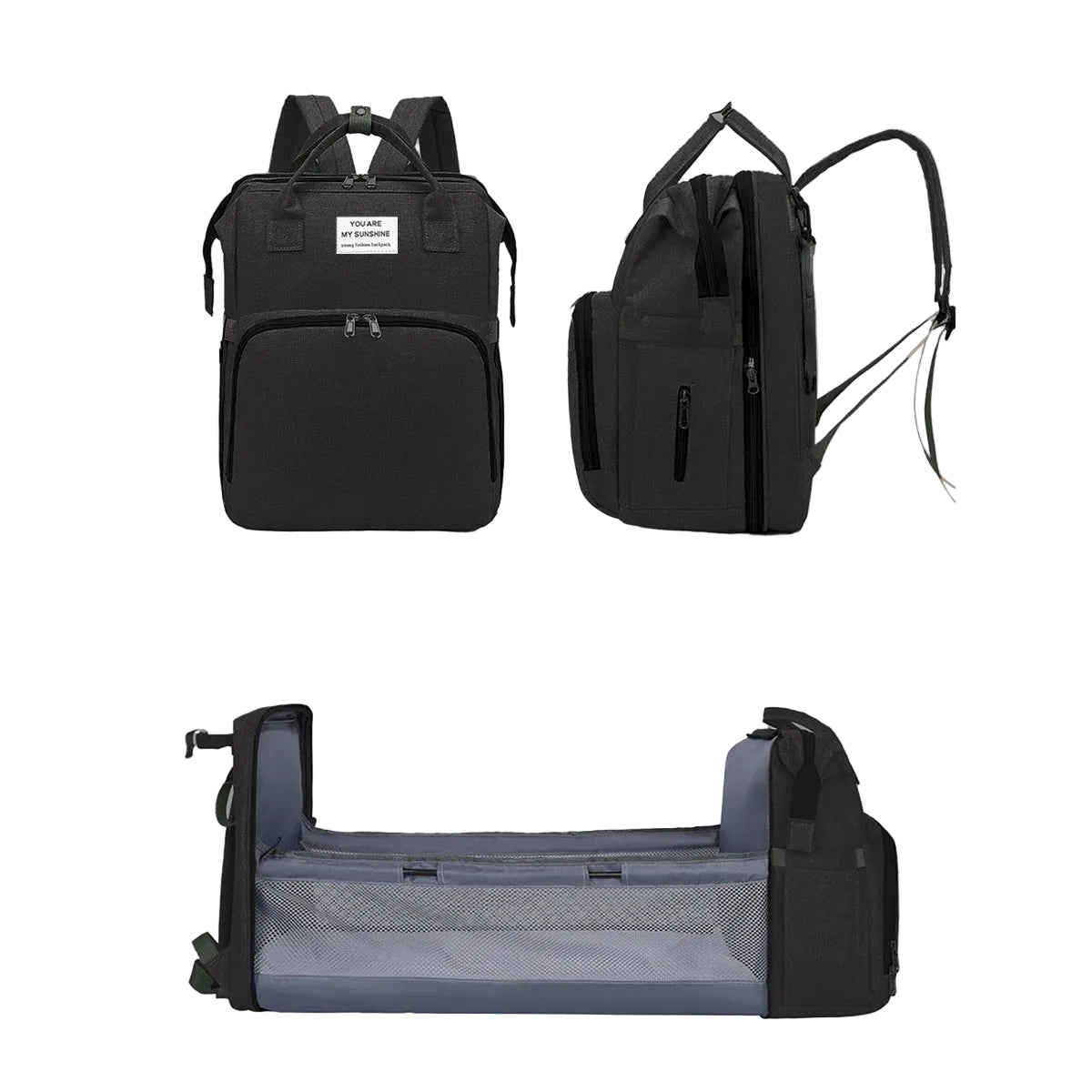 Sac à langer 2-en-1 avec lit pliable intégré