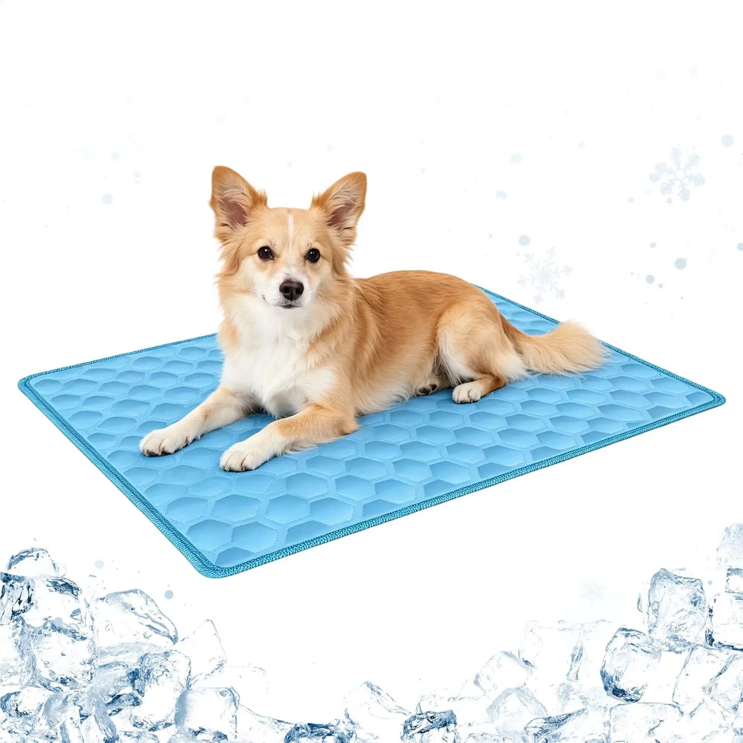 Tapis Rafraîchissant Chien & Chat — Soie Glacée, Antidérapant, Lavable