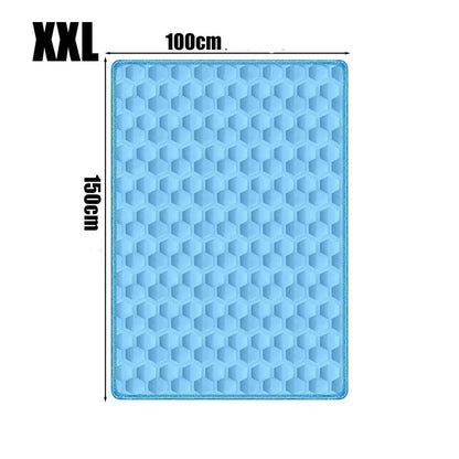 Tapis Rafraîchissant Chien & Chat — Soie Glacée, Antidérapant, Lavable