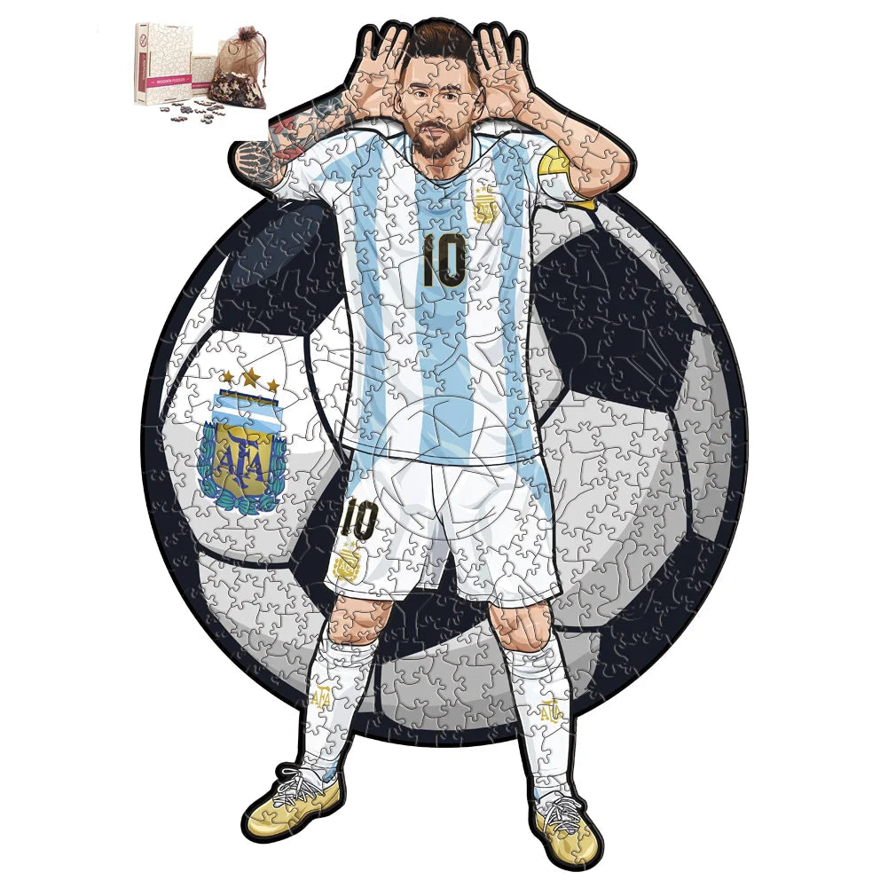 Puzzle en Bois Joueur de Football – Cadeau pour Fan de Foot
