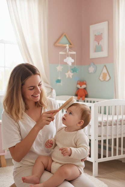 Brosse à Cheveux Douce pour Bébé — Bois Naturel