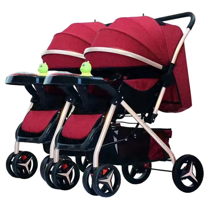 Poussette double – Compacte, pliable & légère