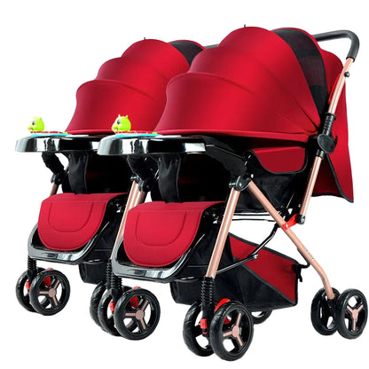 Poussette double – Compacte, pliable & légère