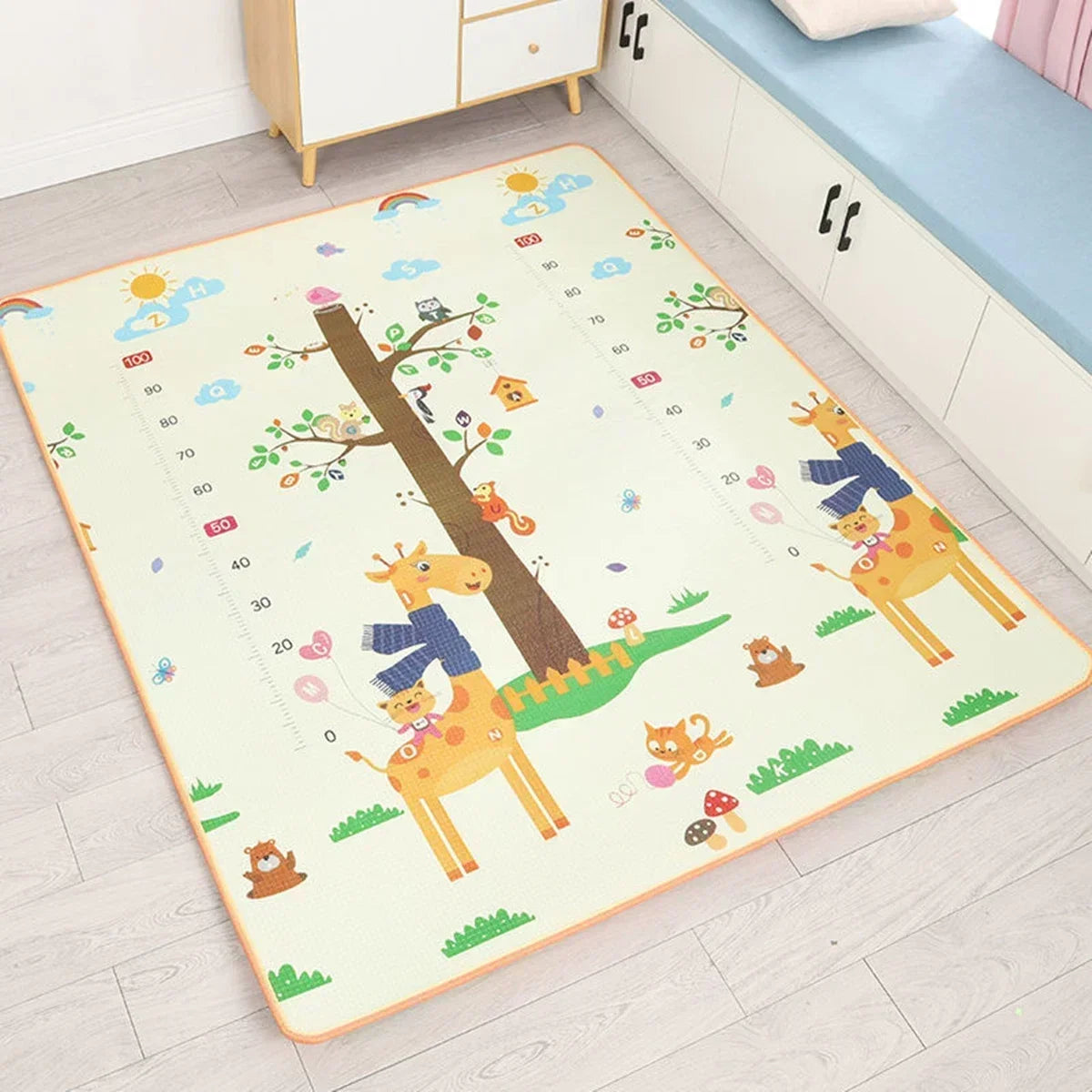 Tapis de jeu bébé pliable – Épais, doux et anti-chocs