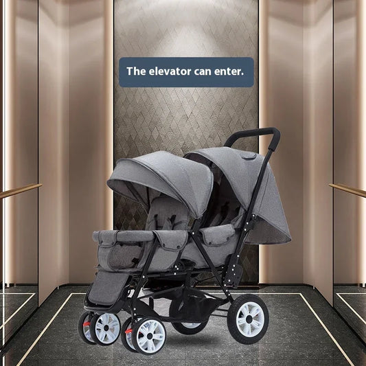 Poussette double compacte