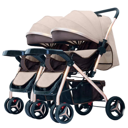 Poussette double – Compacte, pliable & légère