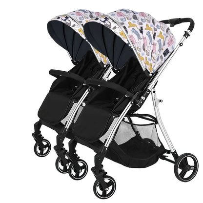 Poussette double – Compacte, pliable & légère