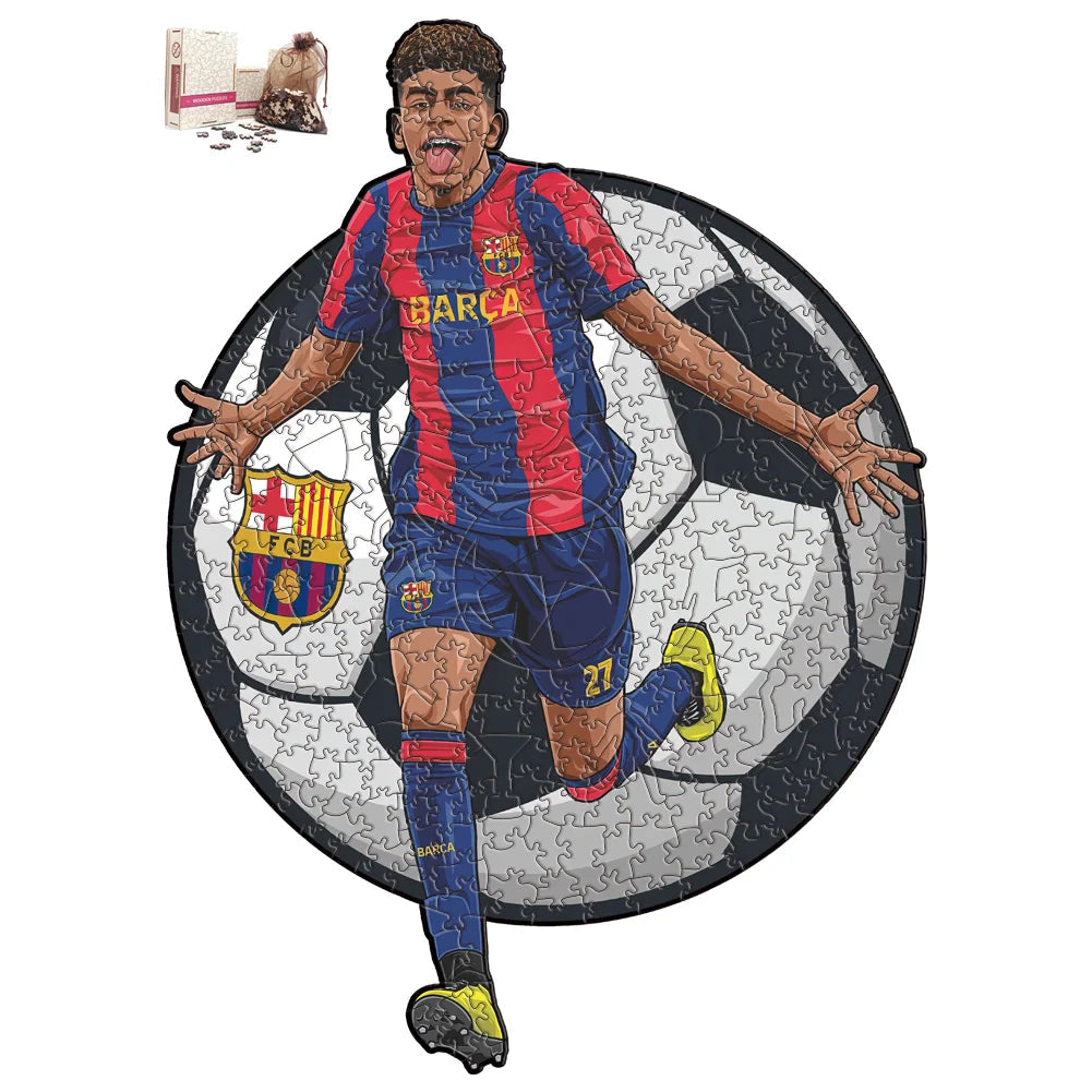 Puzzle en Bois Joueur de Football – Cadeau pour Fan de Foot