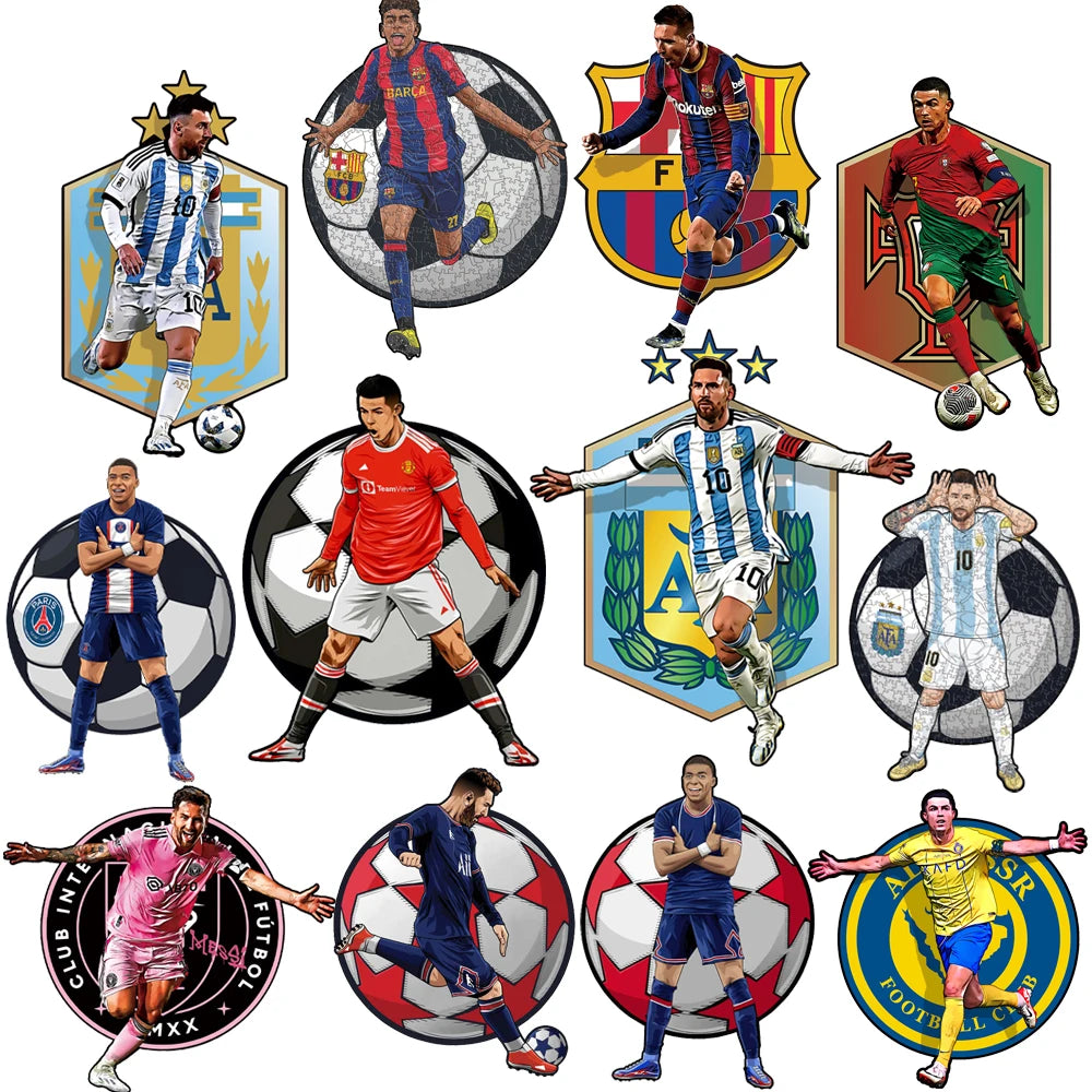 Puzzle en Bois Joueur de Football – Cadeau pour Fan de Foot
