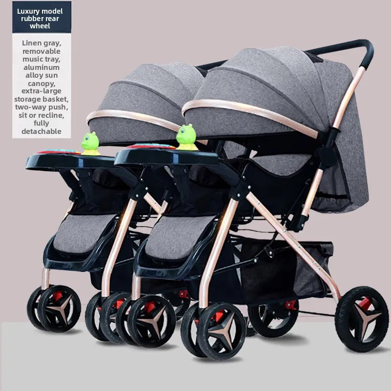 Poussette jumeaux premium