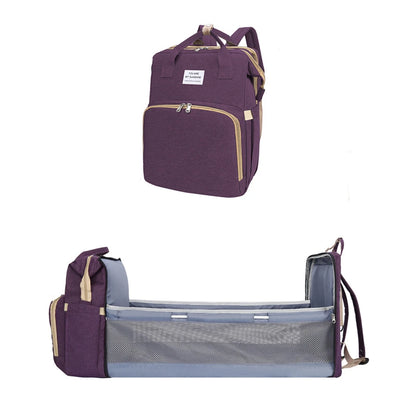 Sac à langer 2-en-1 avec lit pliable intégré