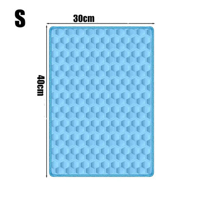 Tapis Rafraîchissant Chien & Chat — Soie Glacée, Antidérapant, Lavable