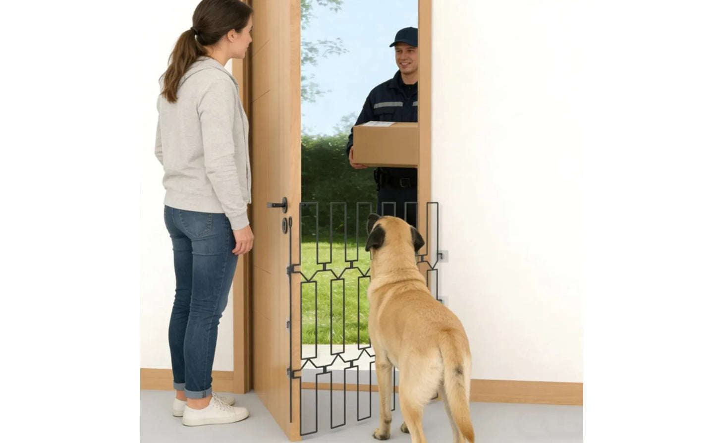 Barrière Rétractable pour Animaux en Métal – Sécurité Escaliers & Portes