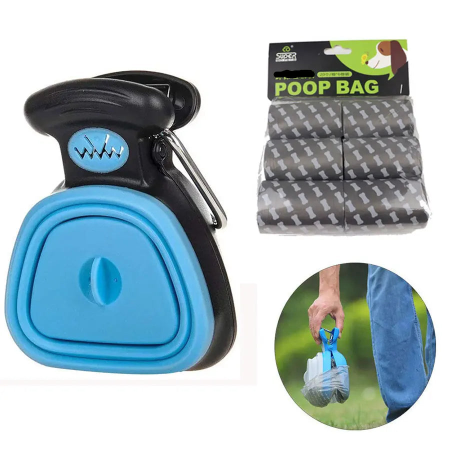 Distributeur de Sacs à Crottes Pliable pour Chien – Ramasse-Crottes de Voyage