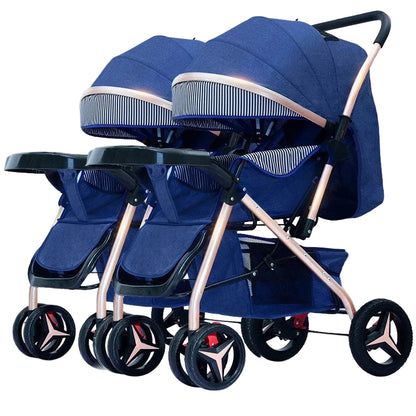 Poussette double – Compacte, pliable & légère