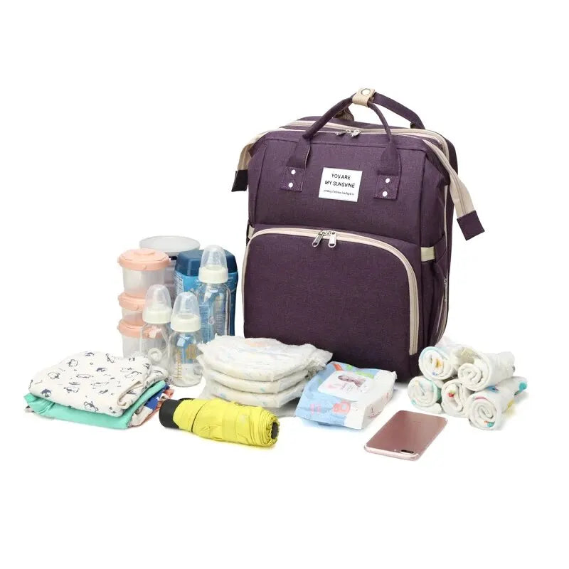 Sac à langer 2-en-1 avec lit pliable intégré