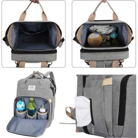 Sac à langer 2-en-1 avec lit pliable intégré