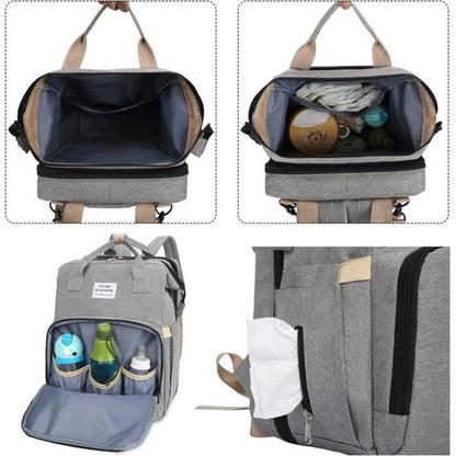 Sac à langer 2-en-1 avec lit pliable intégré