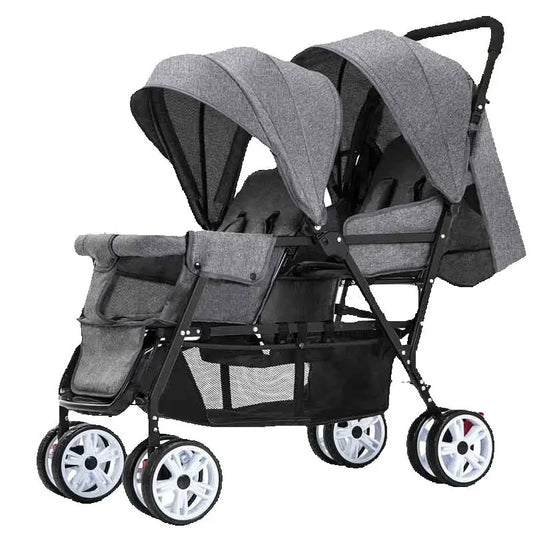 Poussette double compacte