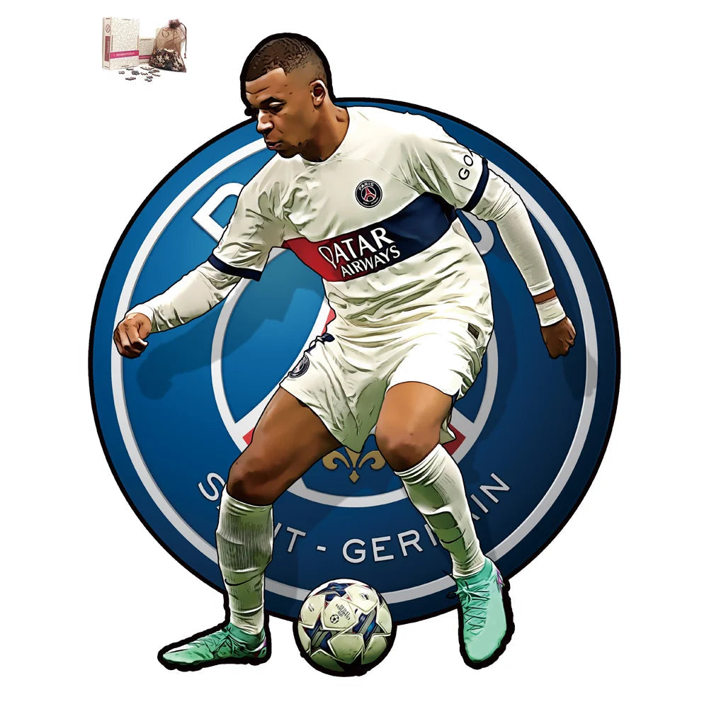 Puzzle en Bois Joueur de Football – Cadeau pour Fan de Foot