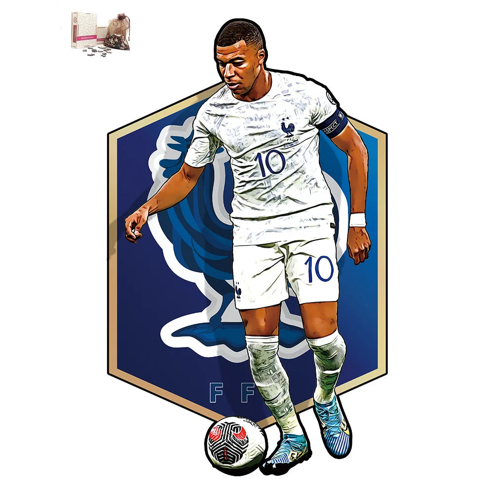 Puzzle en Bois Joueur de Football – Cadeau pour Fan de Foot